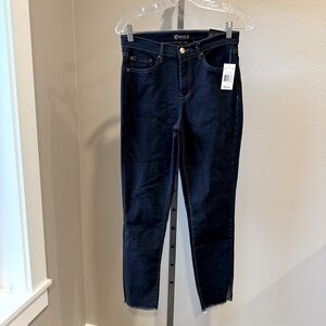 Nanette Lepore Belle High Rise Ankle Slim dark wash jeans size 6 NWT.